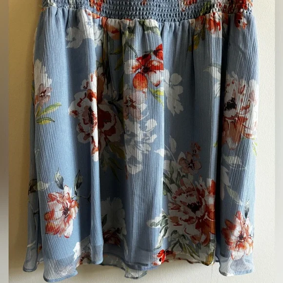 Ruffled Floral Intermix Mini Dress - Picture 5 of 8